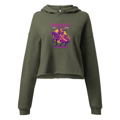 Chivalry Isn’t Dead | It’s Just Lesbian - Crop Hoodie - Image 2