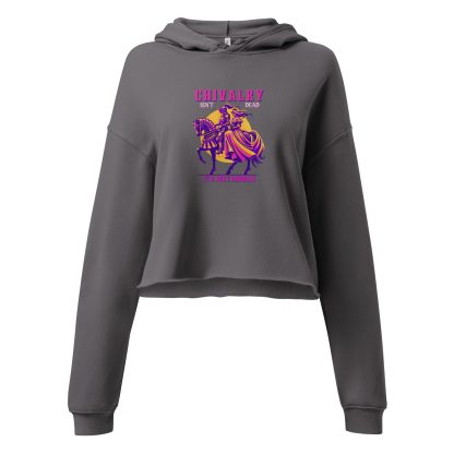 Chivalry Isn’t Dead | It’s Just Lesbian - Crop Hoodie - Image 3